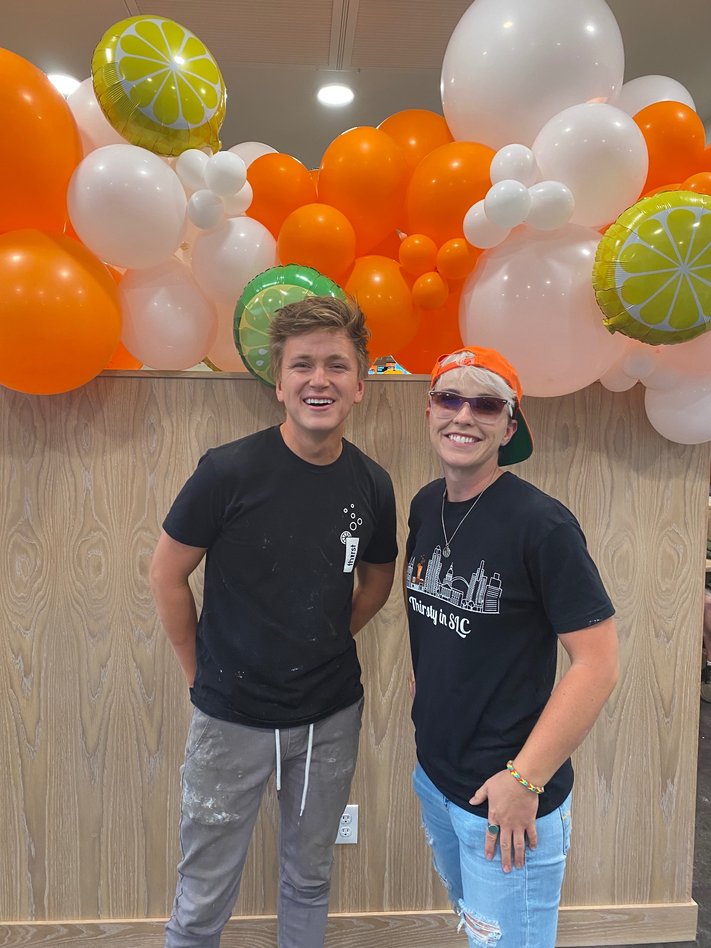 Thirst co-founders Ethan and Sierra at a store opening